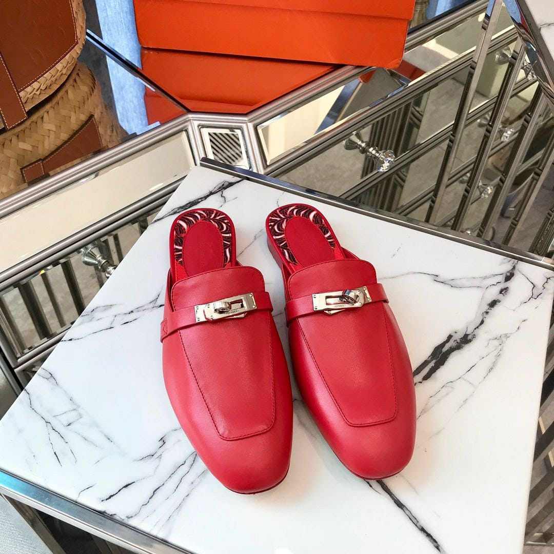 Mule Hermes en cuir femme