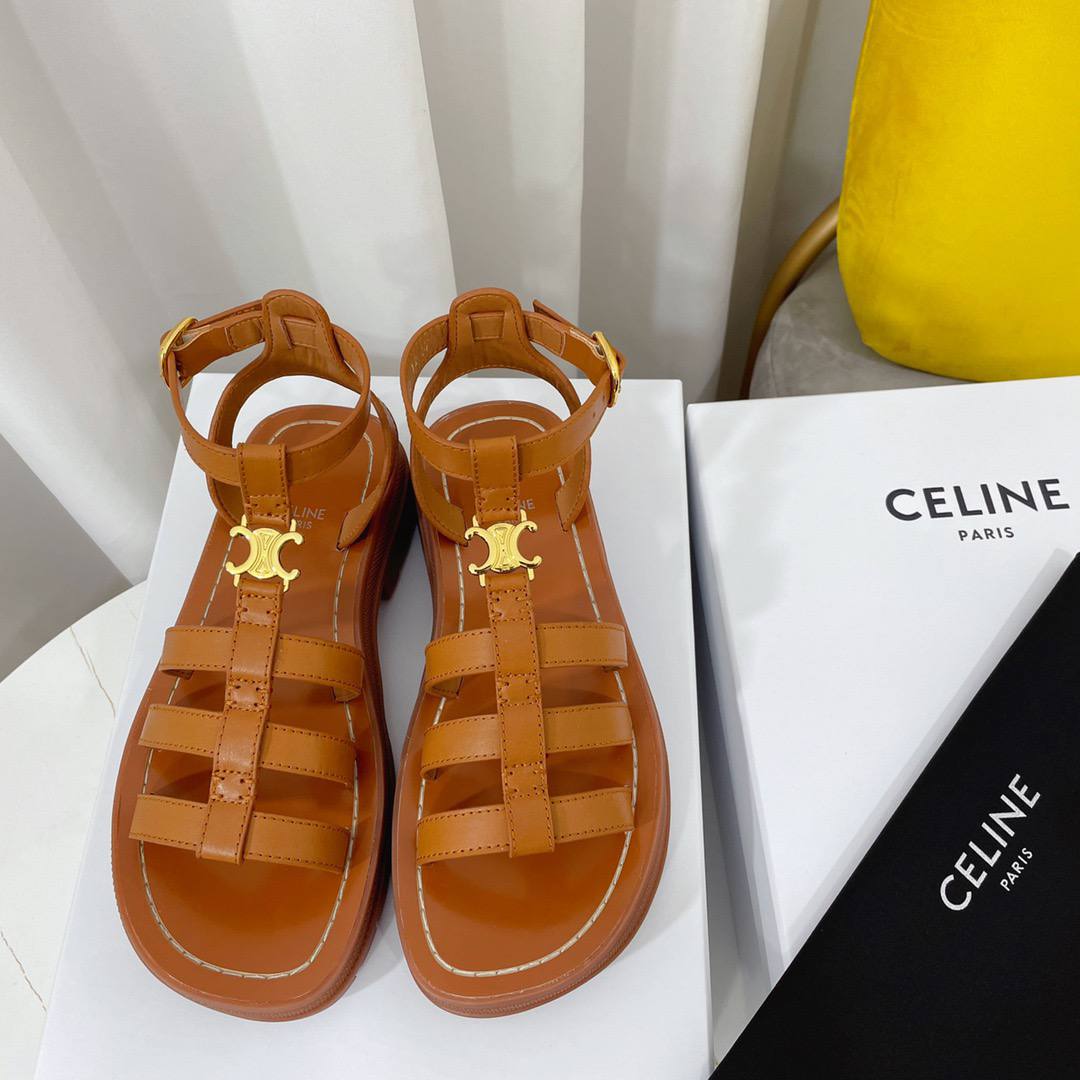 sandale Celine femme cuir