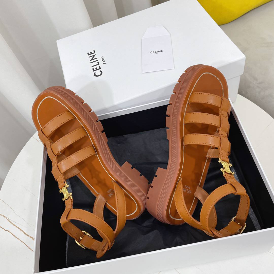 sandale Celine femme cuir