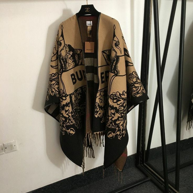 Poncho Burberry en cachemire femme