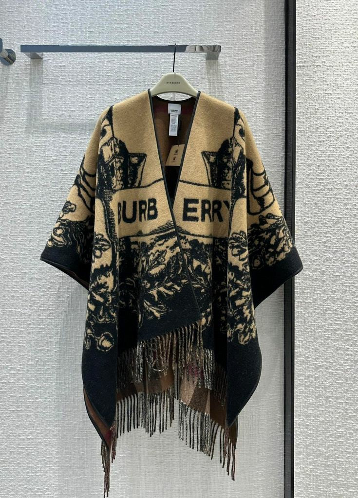 Poncho Burberry en cachemire femme