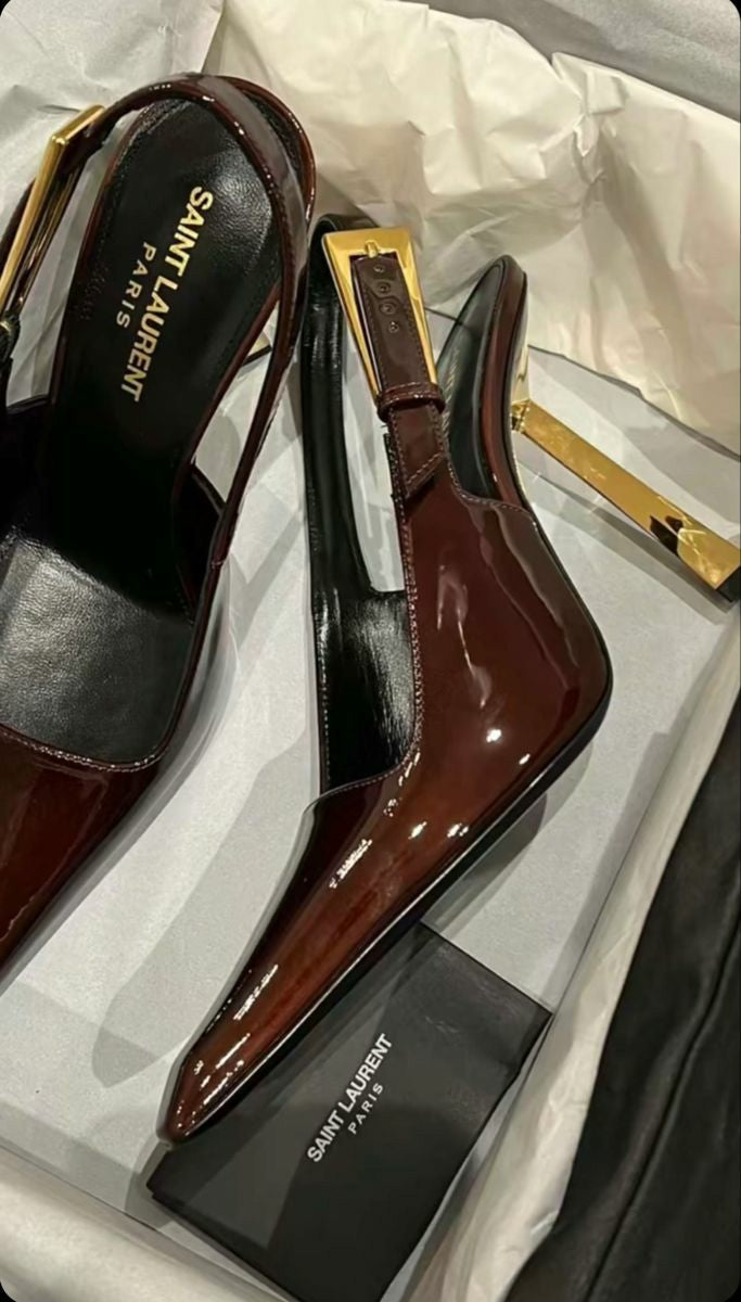 Sandale a talon Yves Saint Laurent Cuir femme
