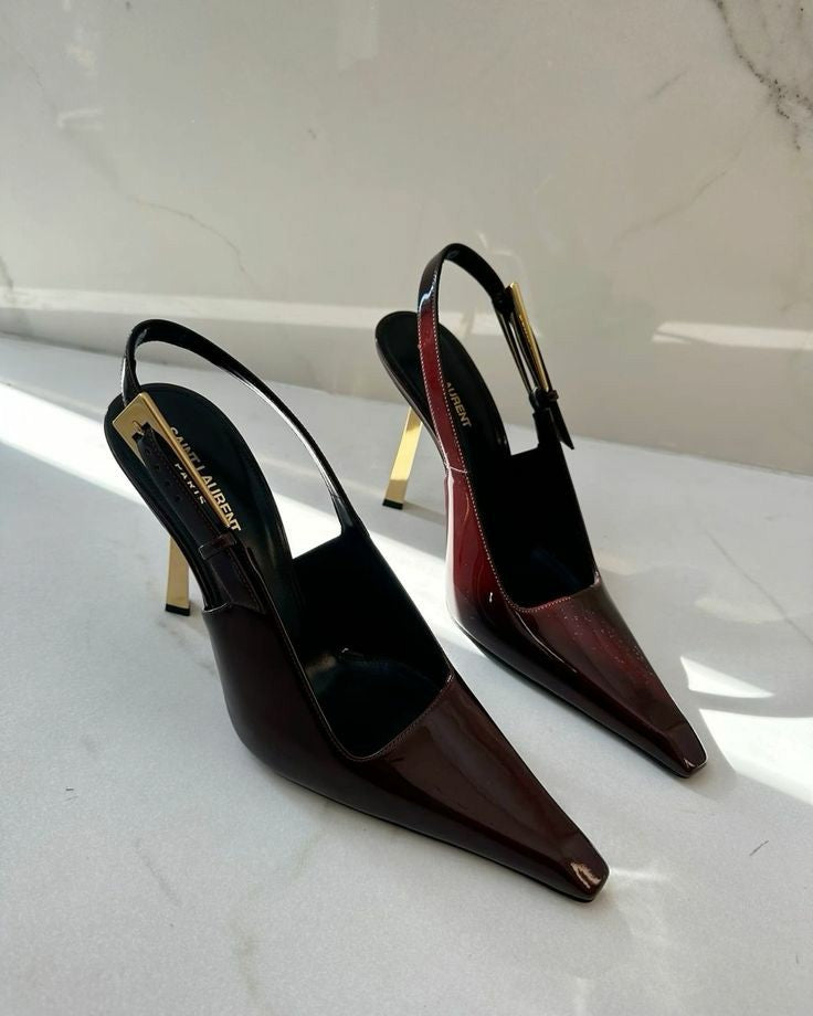 Sandale a talon Yves Saint Laurent Cuir femme