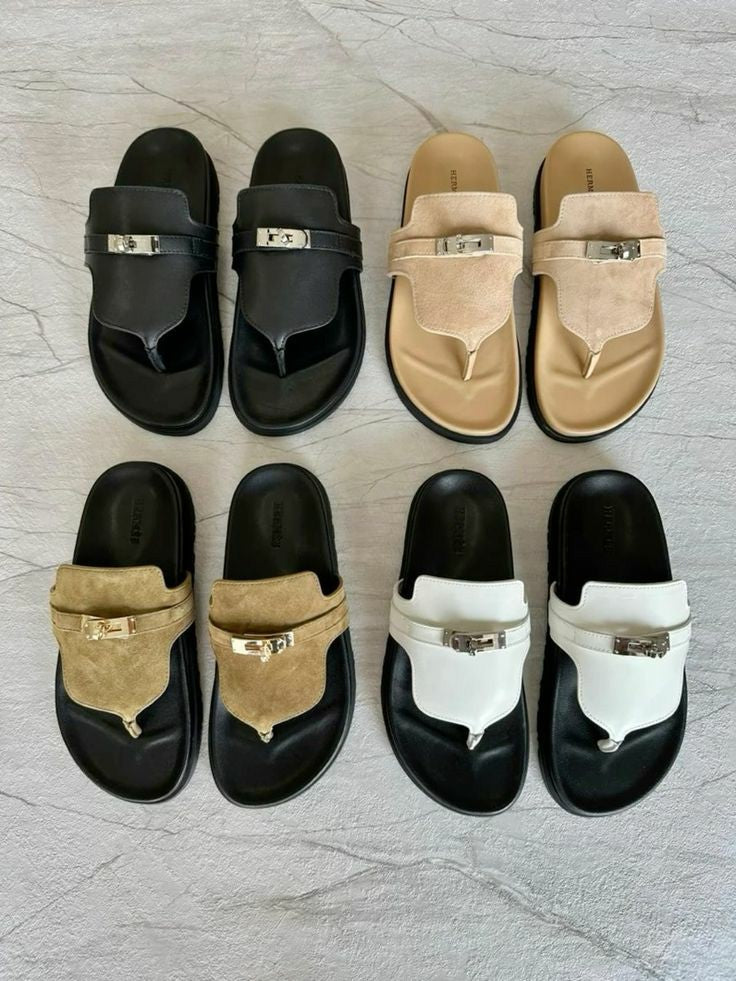 Mule Hermes en vrai cuir femme
