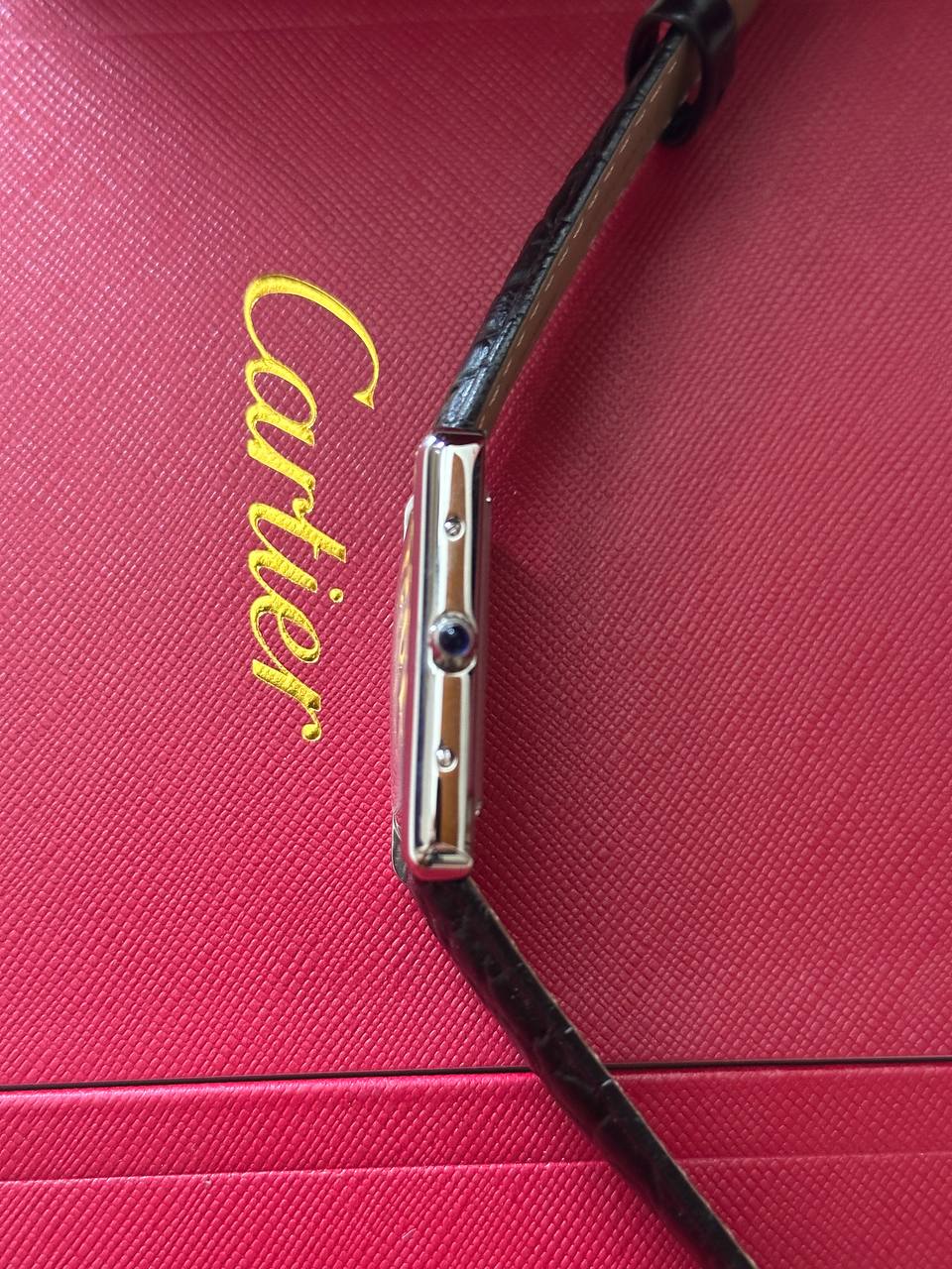 Montre Cartier Tank Must En Vrai Cuir Homme