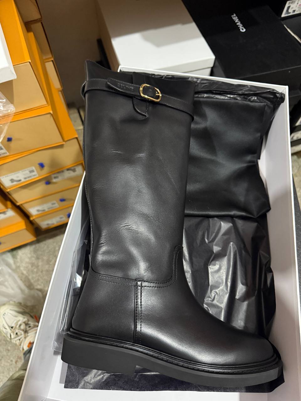 Botte Cèline en Vrai Cuir