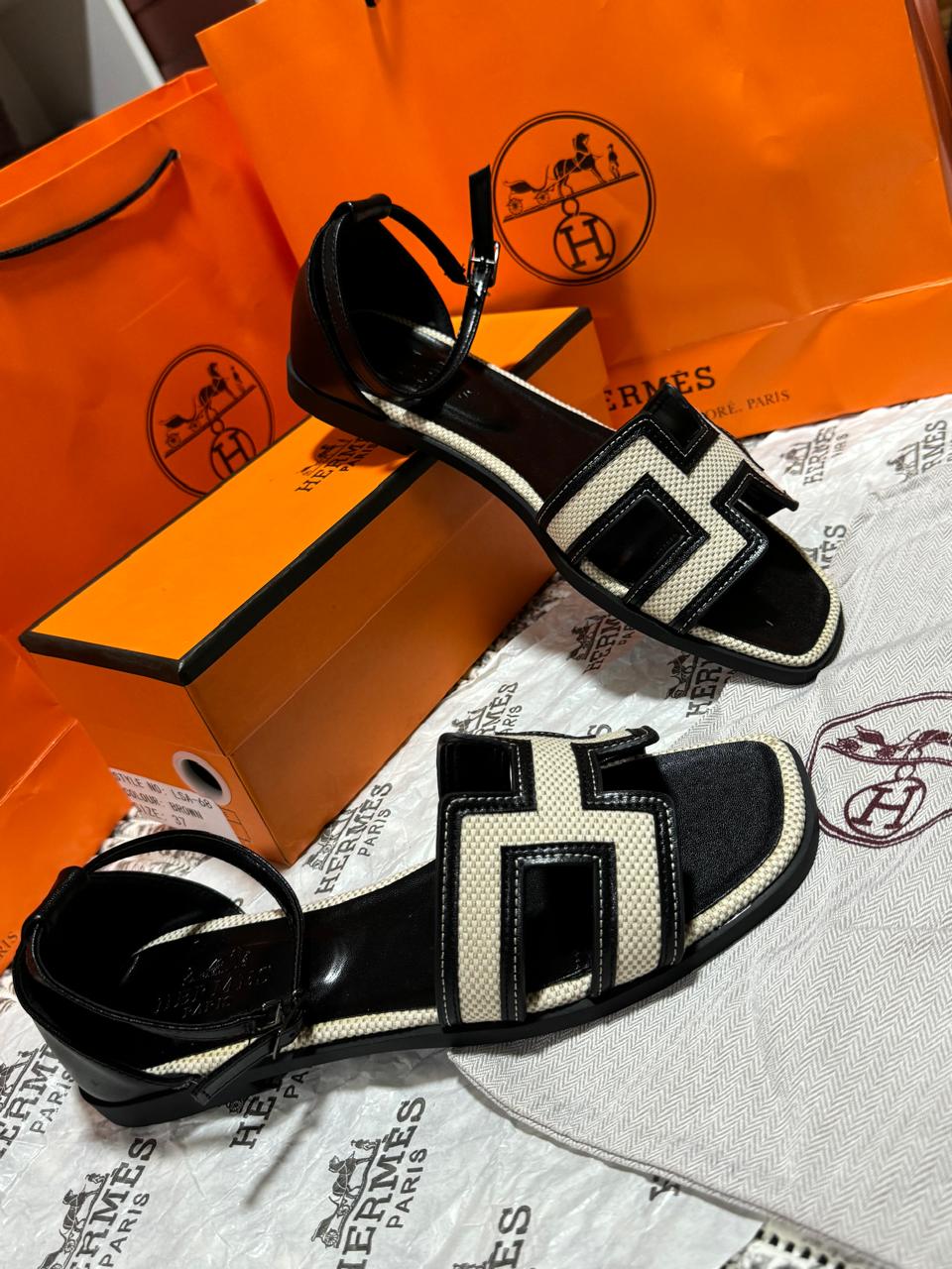 Sandales Hermès En Cuir