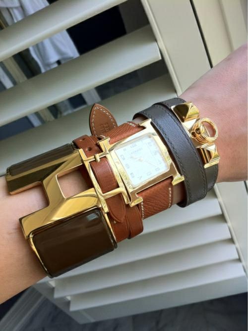 Bracelet Hermès X-Large en Acier Inoxydable