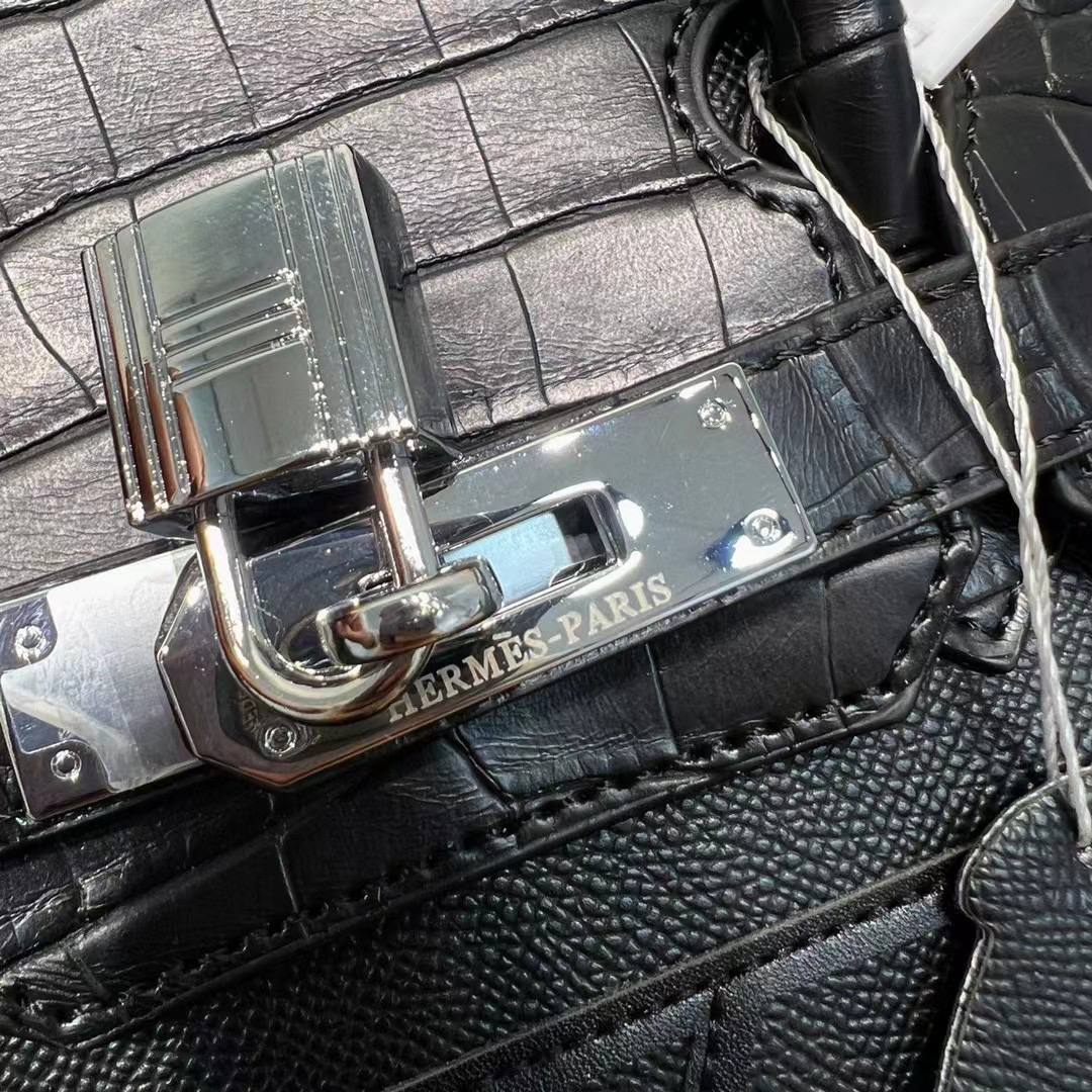 Sac Hermès Birkin 25 cm Black Croco