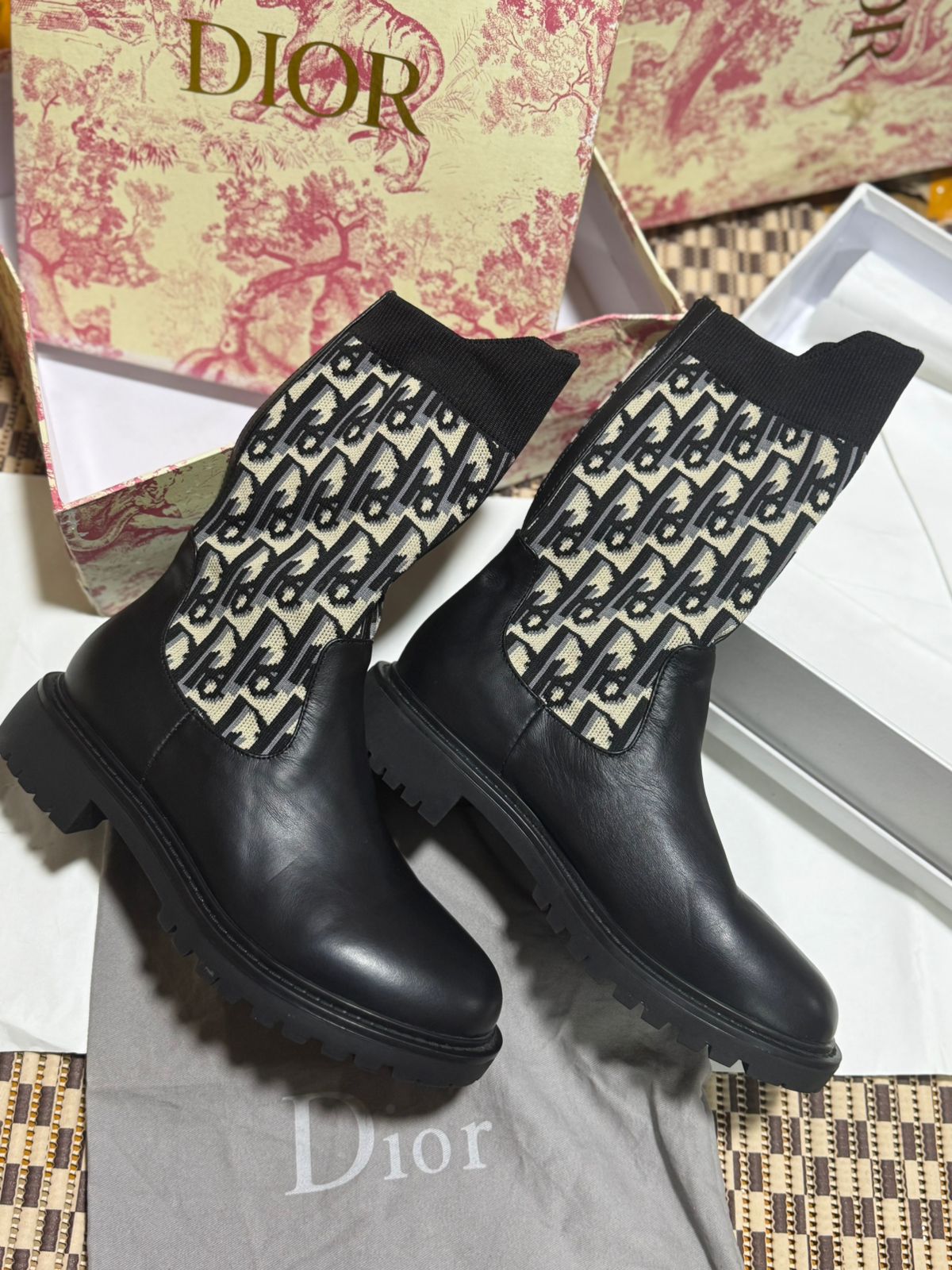 Botte Christian Dior en Cuir