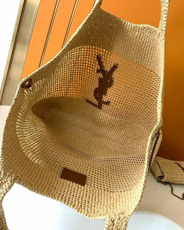 Sac Yves Saint Laurent Cabas en Raphia