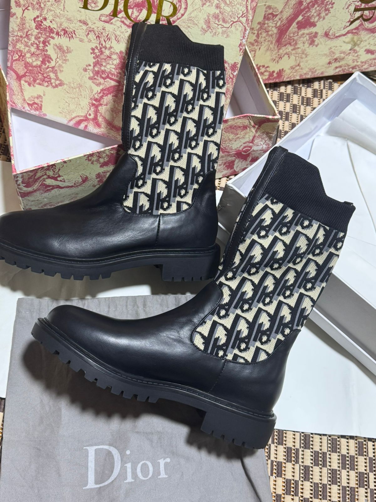 Bottine Christian Dior En Vrai Cuir