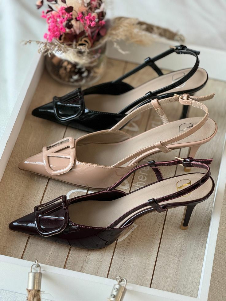 Sandale Valentino en Vrai Cuir Matte