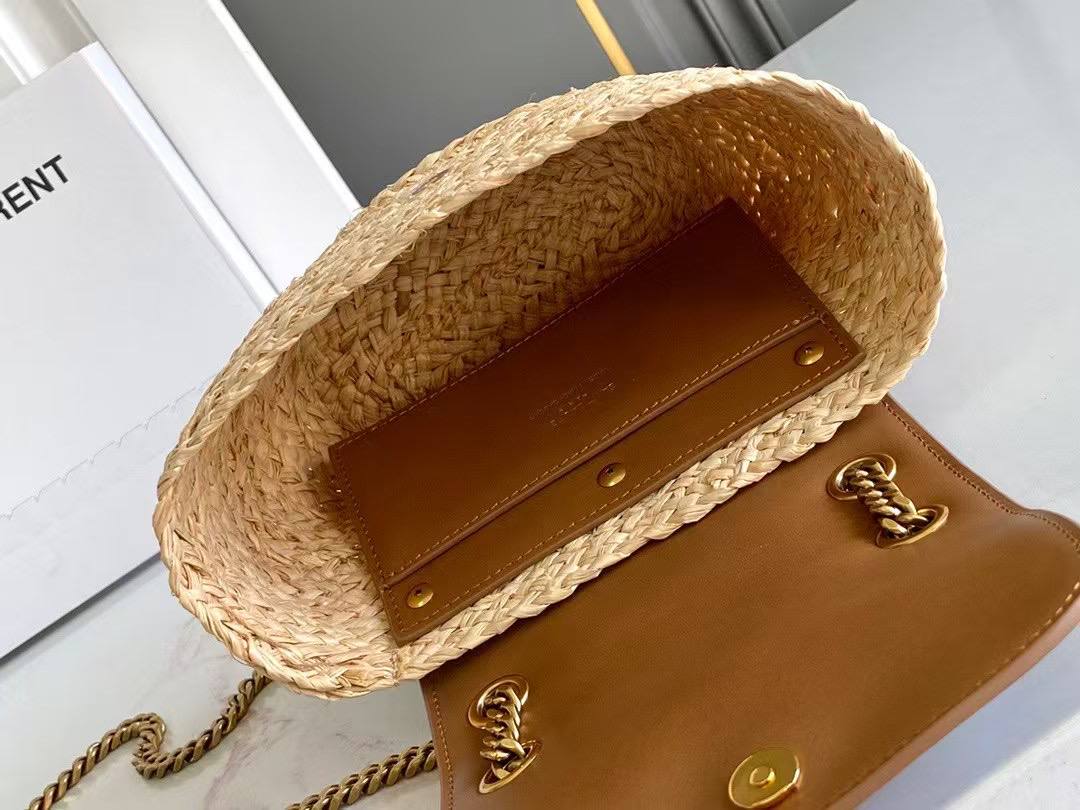 Sac Yves Saint Laurent en Raphia et Cuir
