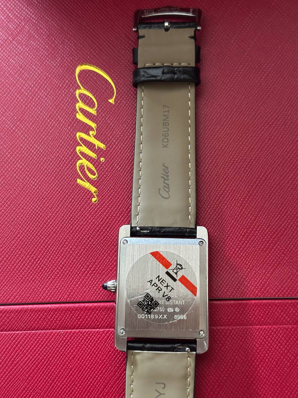 Montre Cartier Tank Must En Vrai Cuir Homme