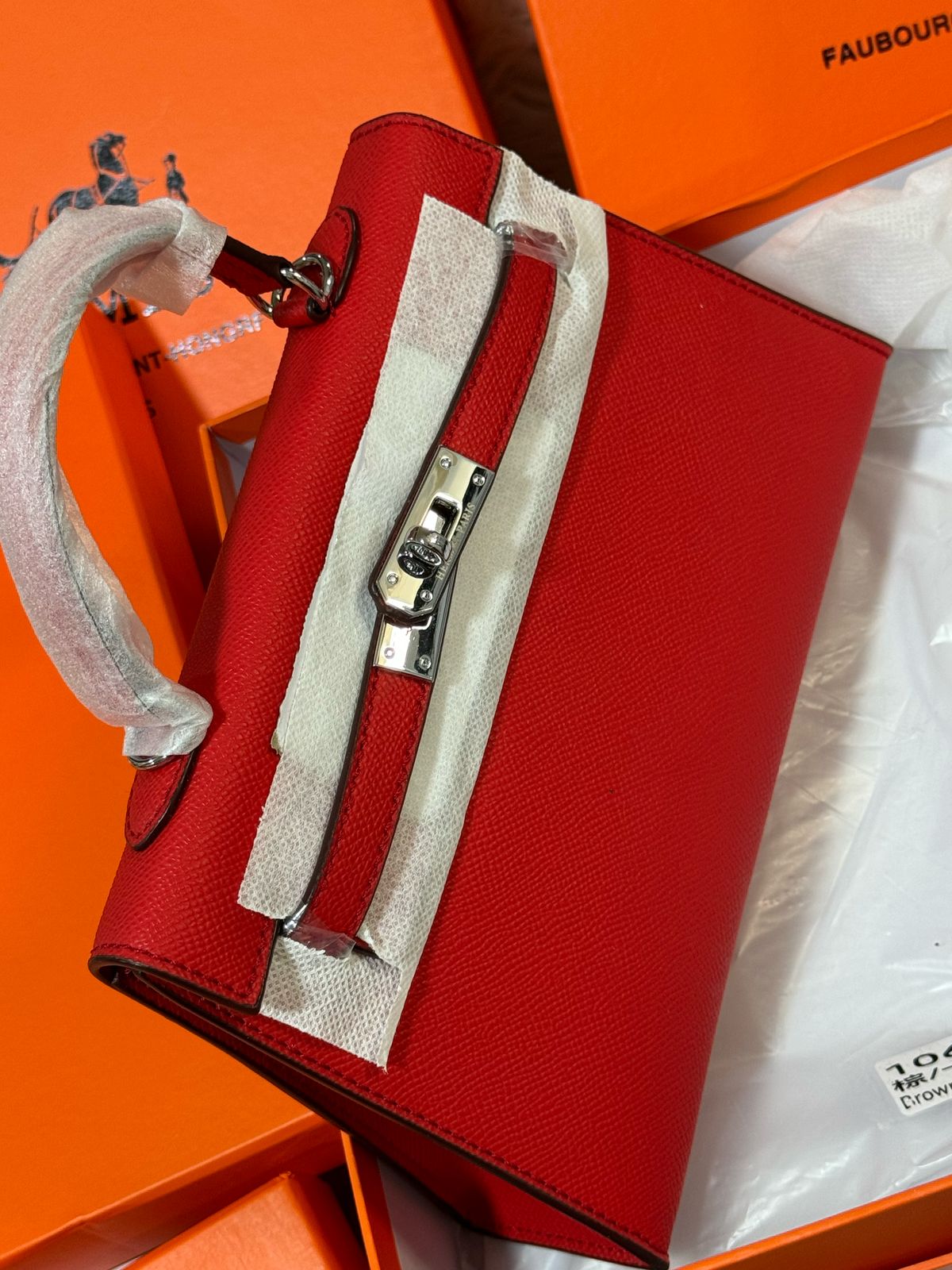 Sac Hermès 25 Avec Accessoires en Simili Cuir