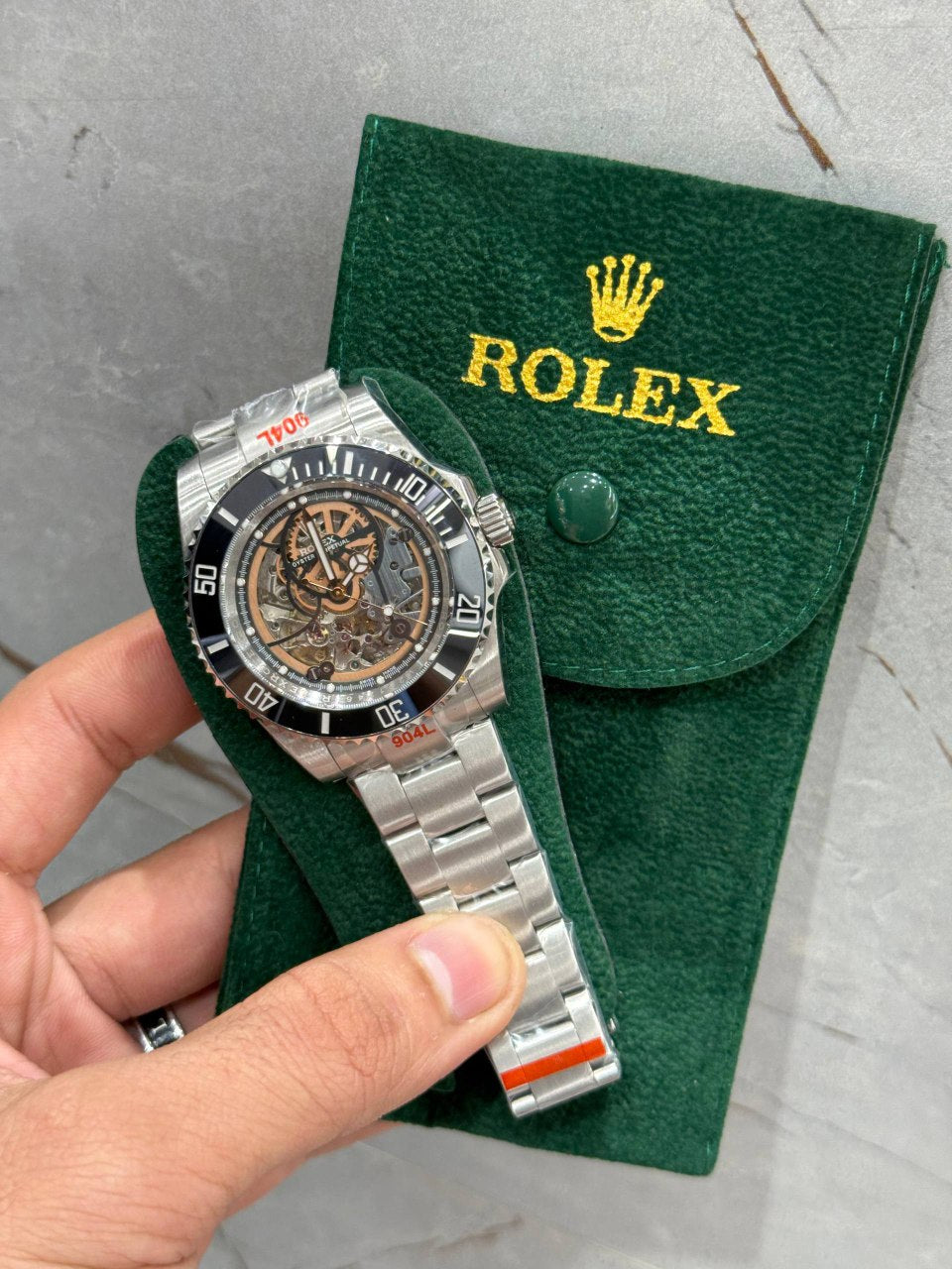 Montre Rolex Style Squelette Homme