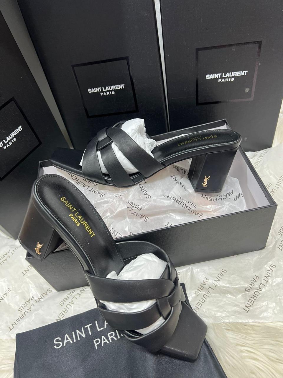 Sandale Talon Cuir Yves Saint Laurent