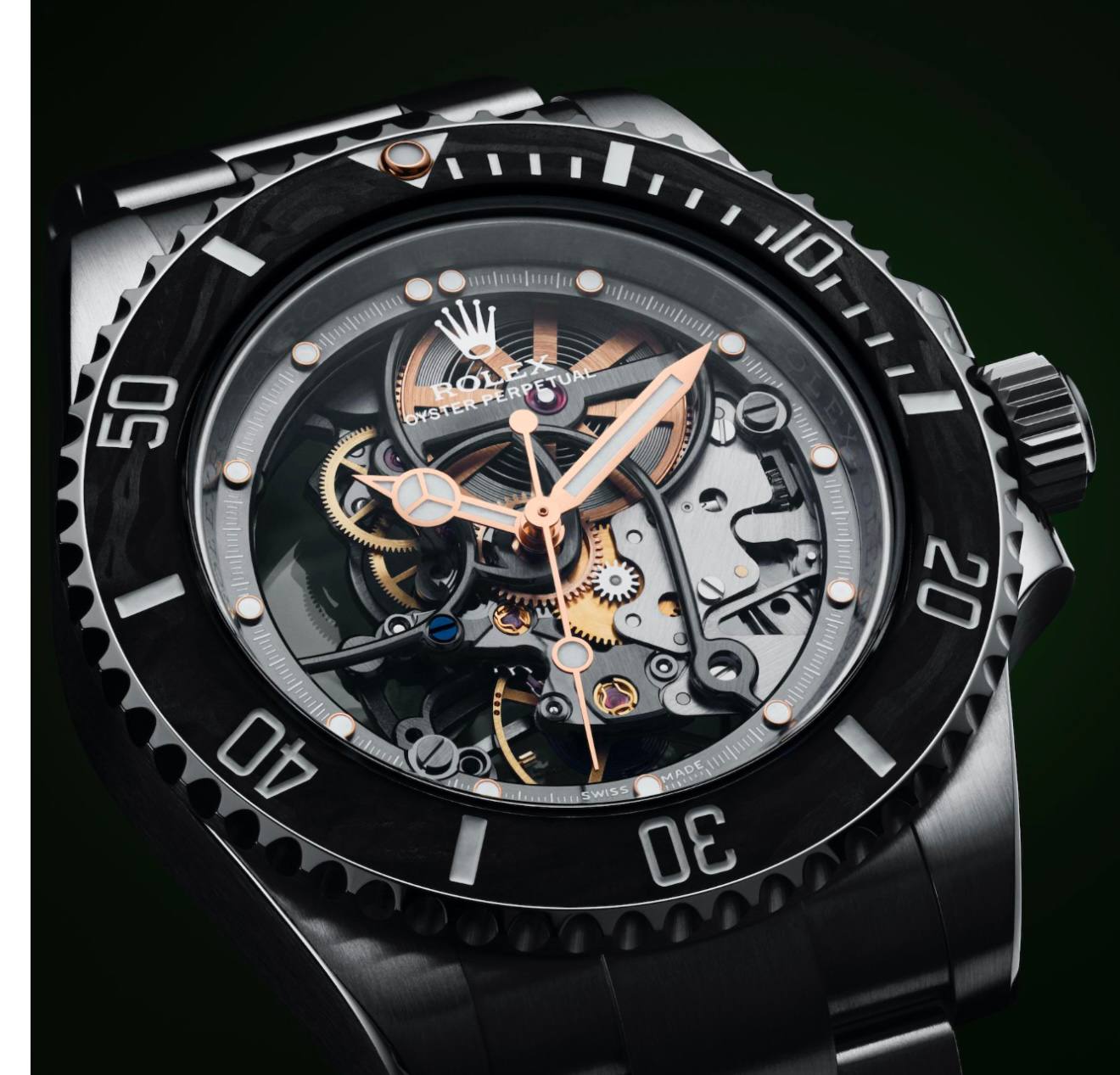 Montre Rolex Style Squelette Homme