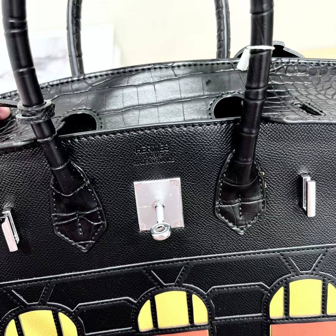 Sac Hermès Birkin 25 cm Black Croco