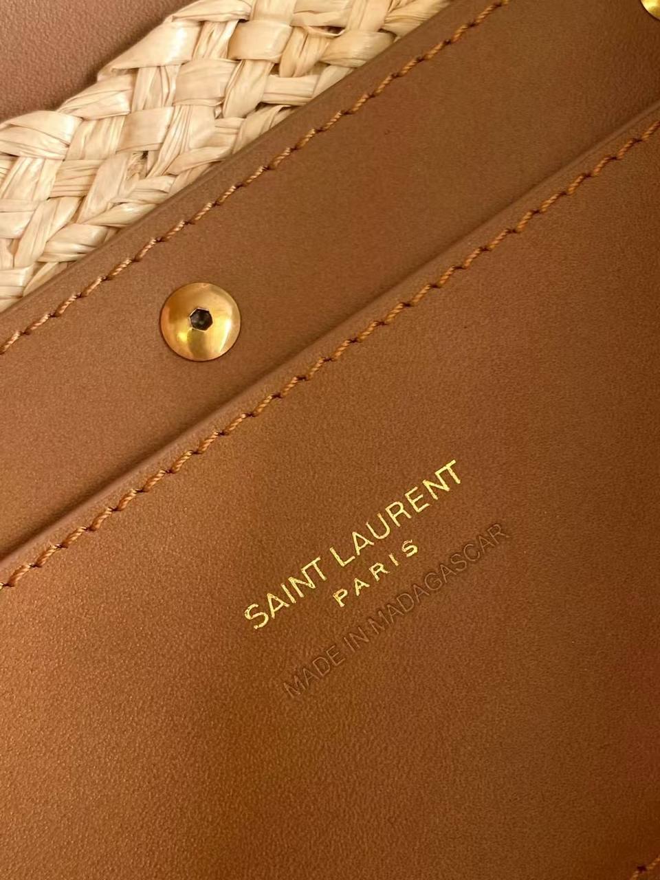 Sac Yves Saint Laurent en Raphia et Cuir