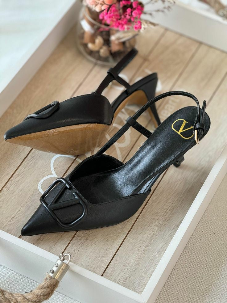 Sandale Valentino en Vrai Cuir Matte