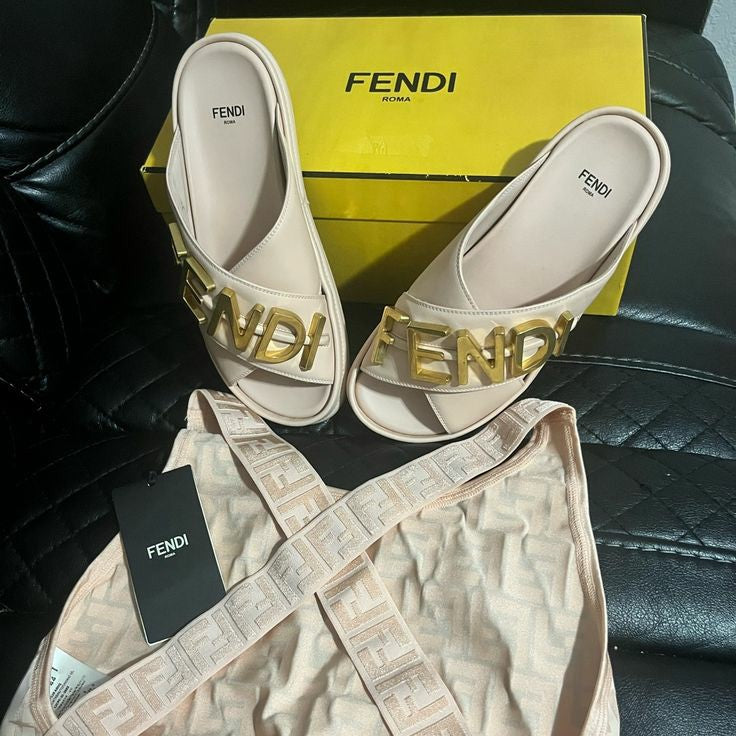 Mule Fendi Fendigraphy En Cuir