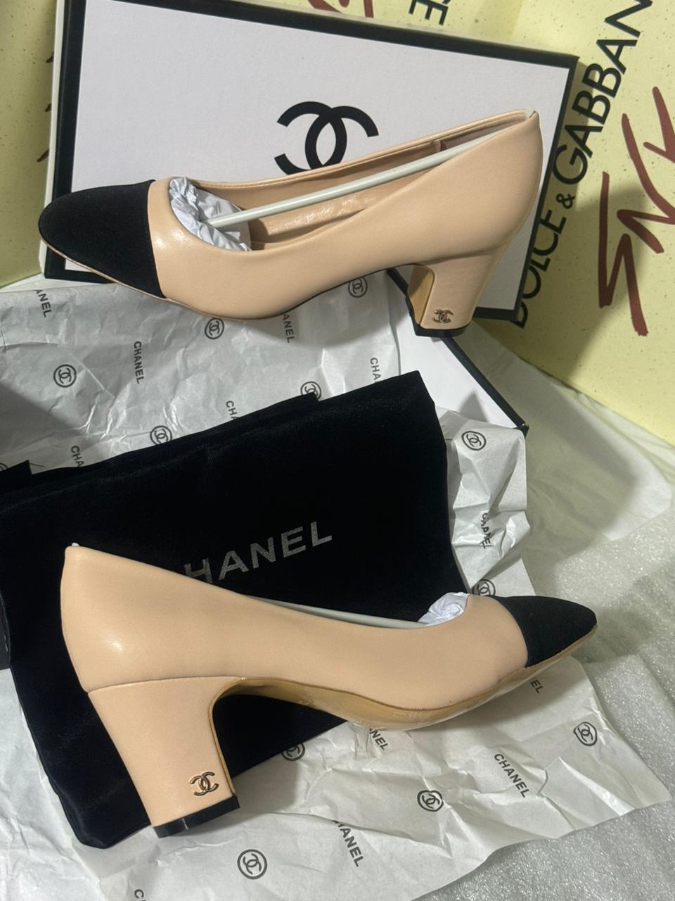Escarpins Chanel En Vrai Cuir