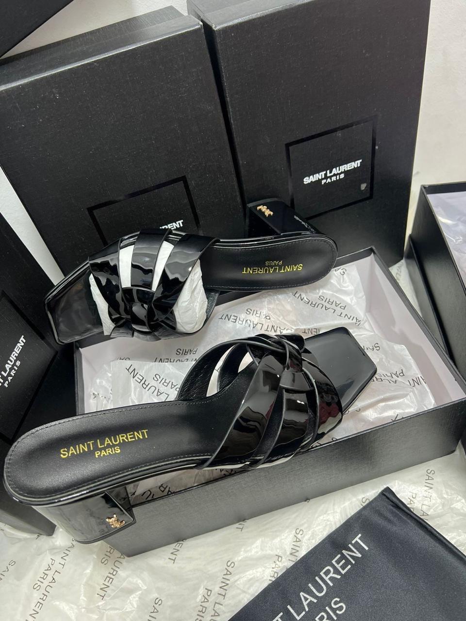 Sandale Talon Cuir Yves Saint Laurent