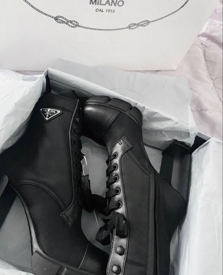 Botte Prada en Vrai Cuir