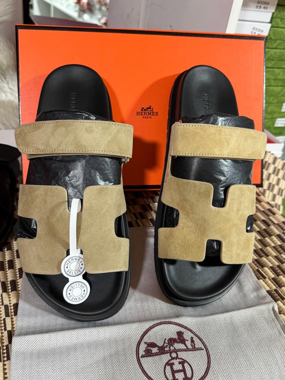 Sandale Chypre Hermès en Vrai Cuir