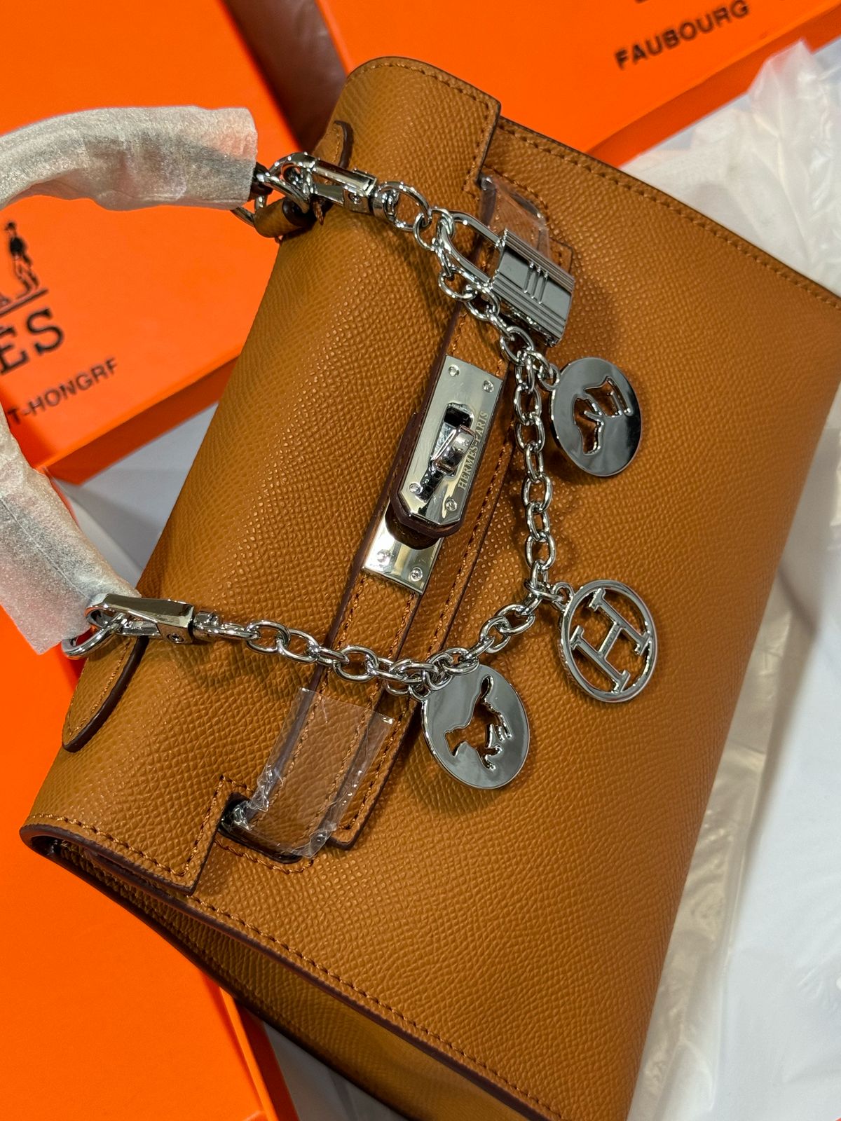 Sac Hermès 25 Avec Accessoires en Simili Cuir