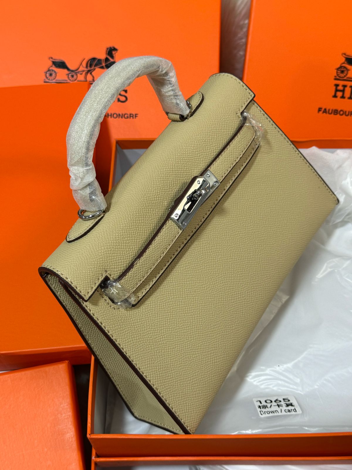 Sac Hermès 25 Avec Accessoires en Simili Cuir