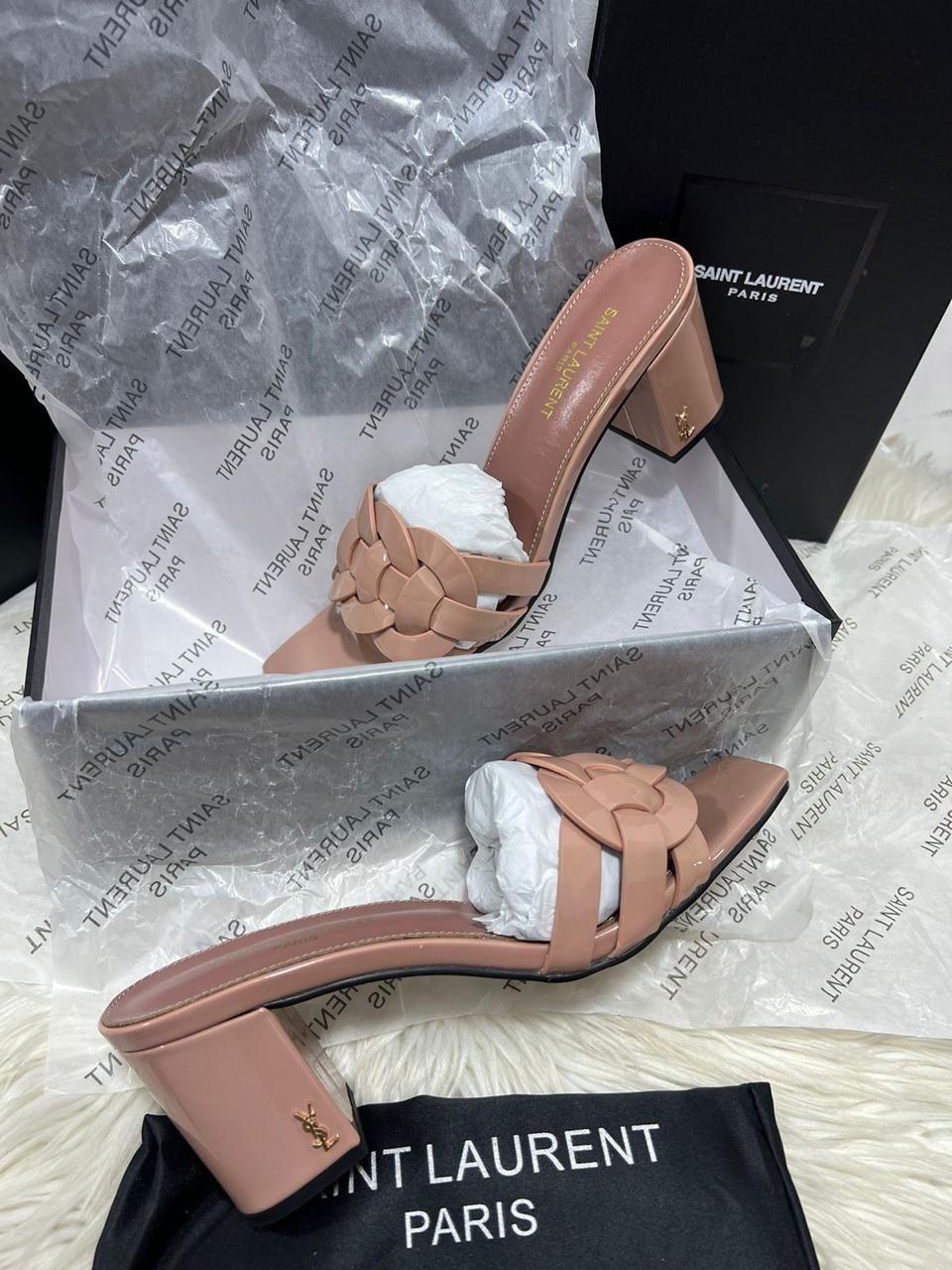 Sandale Talon Cuir Yves Saint Laurent