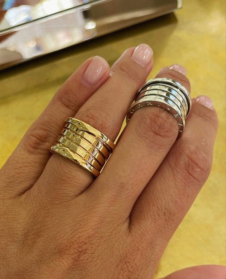 Bague Bulgari en Acier Inoxydable