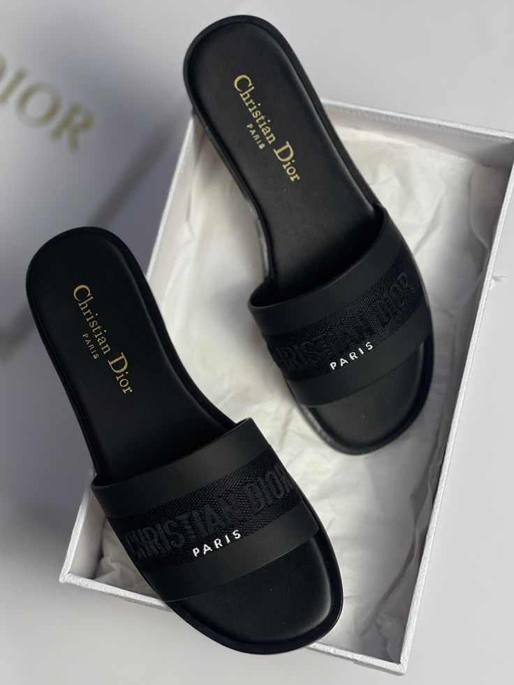 Sandale Plate Christian Dior en Cuir