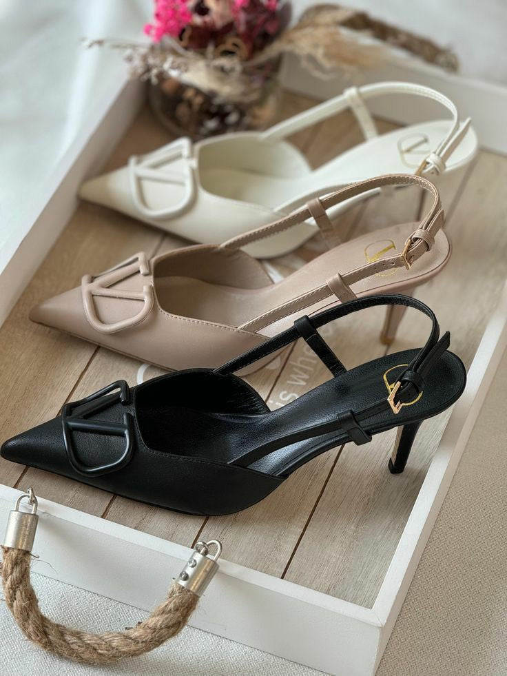 Sandale Valentino en Vrai Cuir Matte
