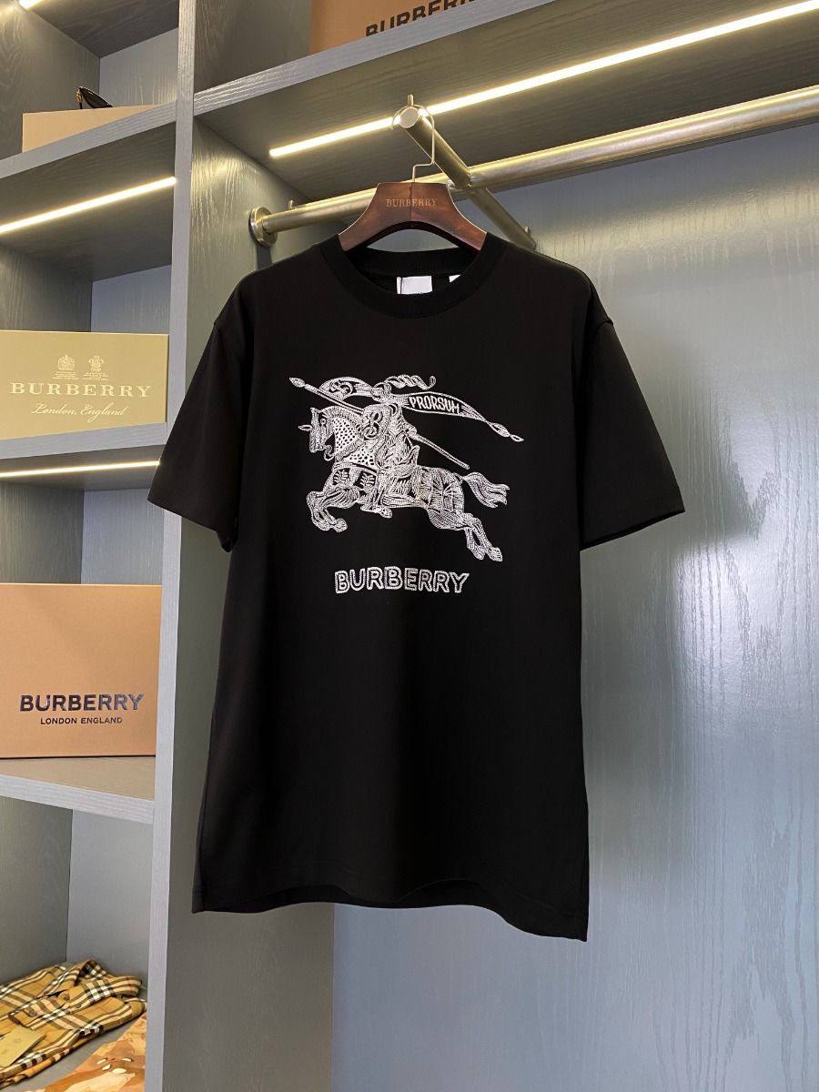 T Shirt Burberry Homme en Coton Organique