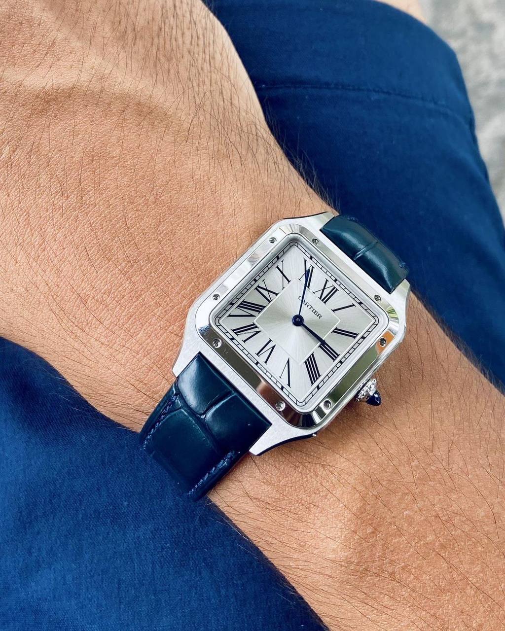 Montre Cartier Santos Dumont a Bracelet Cuir