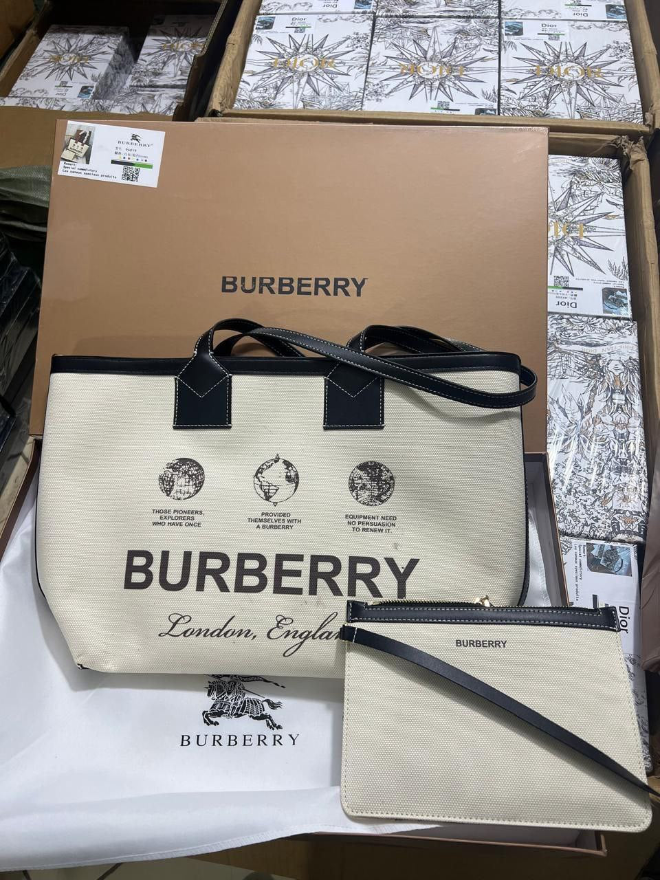 Sac Cabas Burberry Reversible