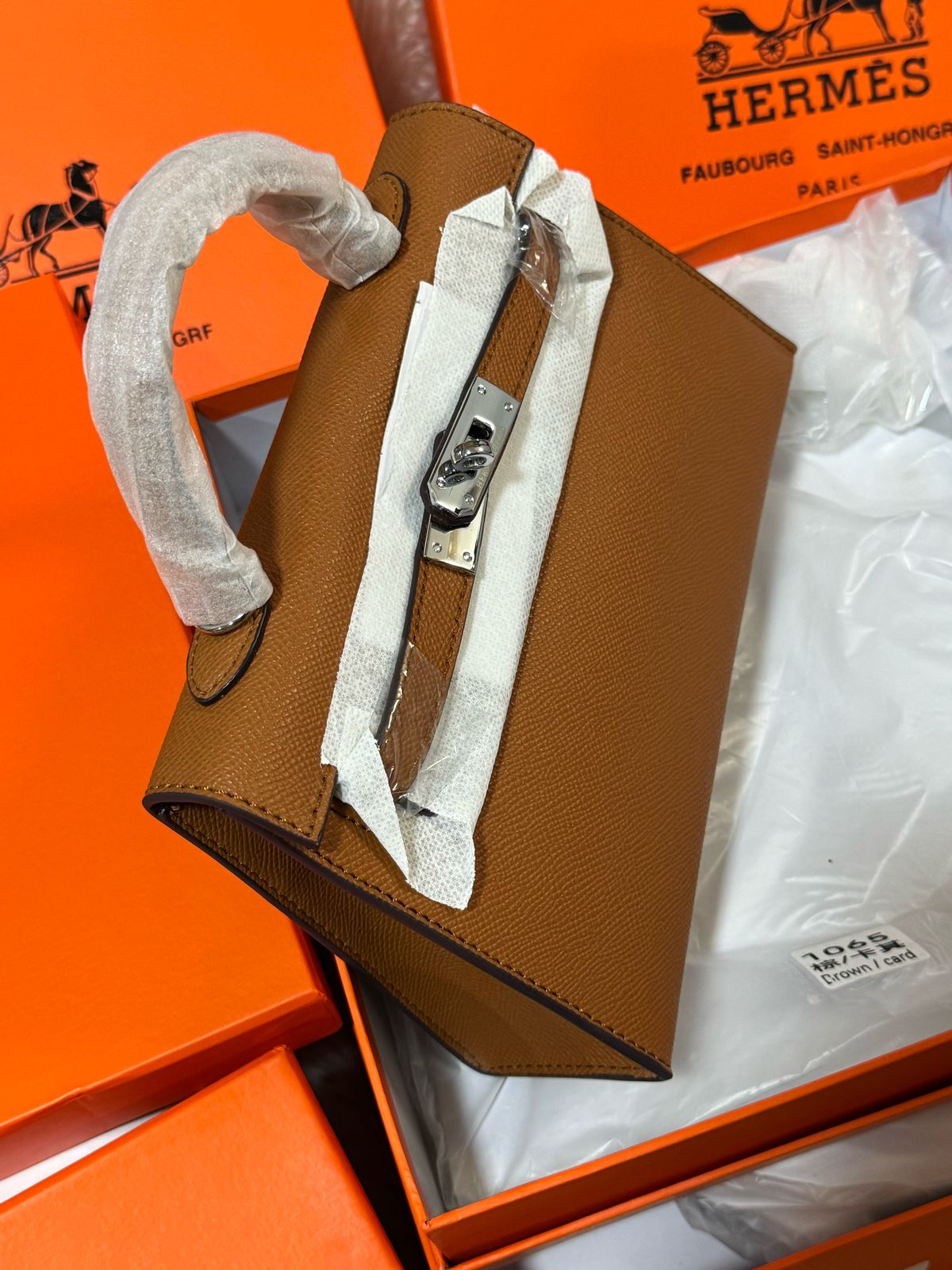 Sac Hermès 25 Avec Accessoires en Simili Cuir