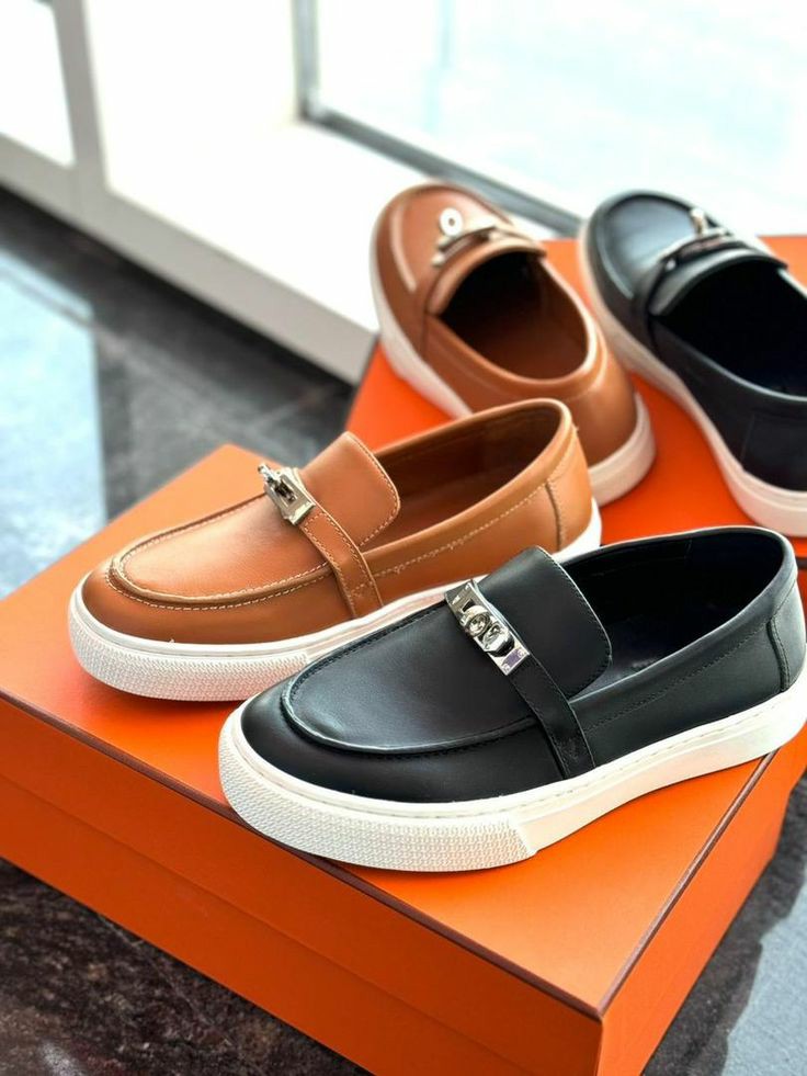 Mocassin Hermès en Vrai Cuir