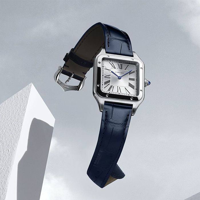 Montre Cartier Santos Dumont a Bracelet Cuir