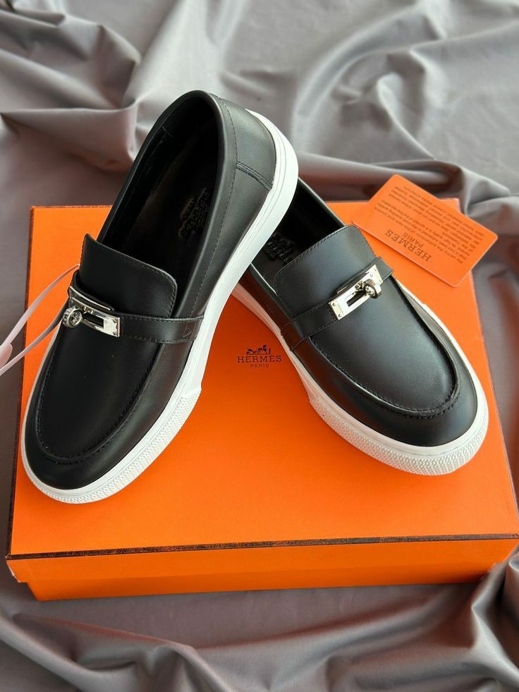 Mocassin Hermès en Vrai Cuir