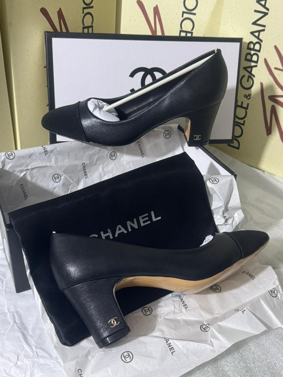 Escarpins Chanel En Vrai Cuir