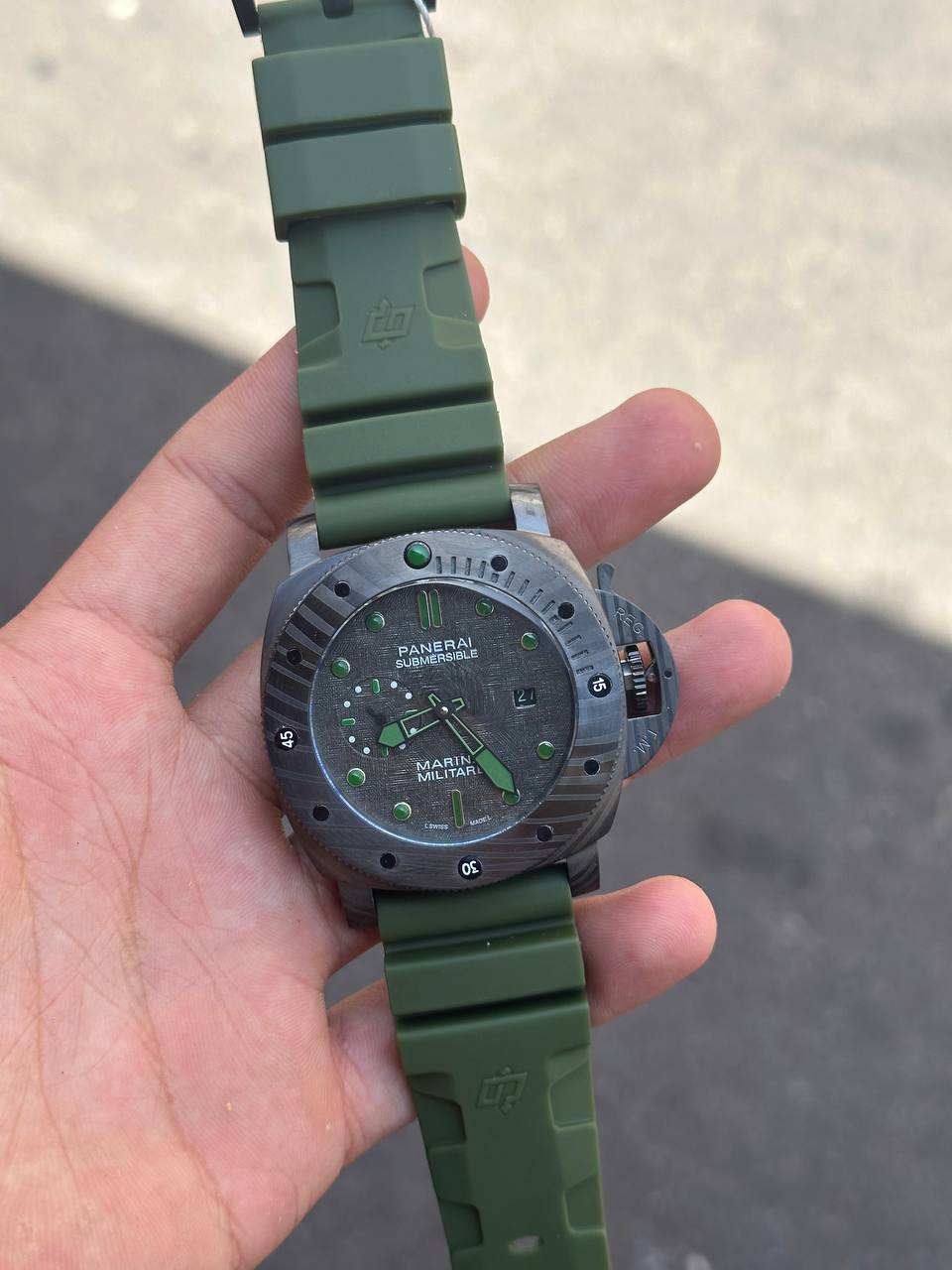 Montre Panerai Submersible Verde Militare