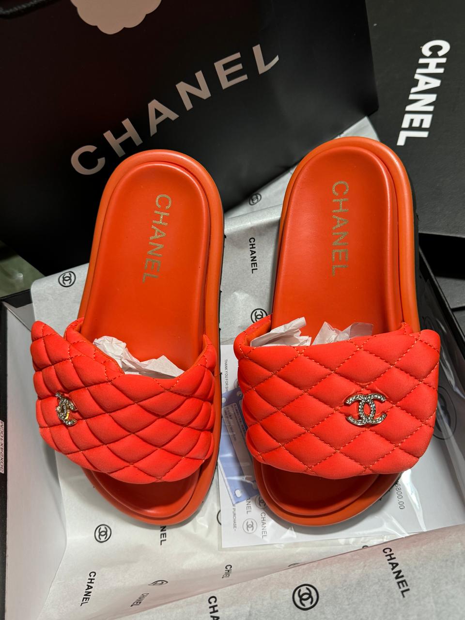 Sandale Chanel En Couleurs Cuir