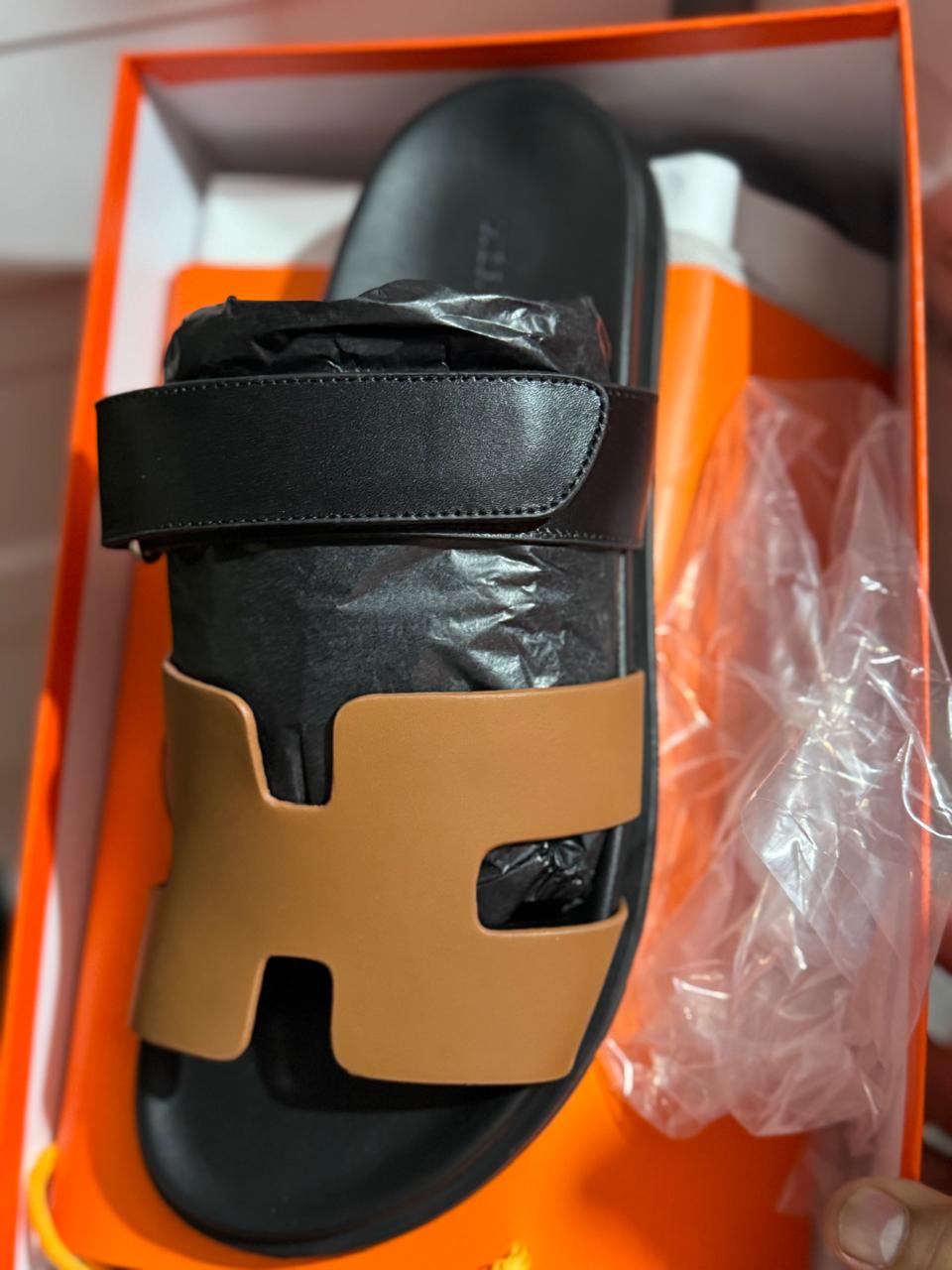 Sandale Chypre Hermès en Vrai Cuir
