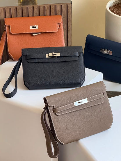 Pochette en vrai cuir Hermès Kelly