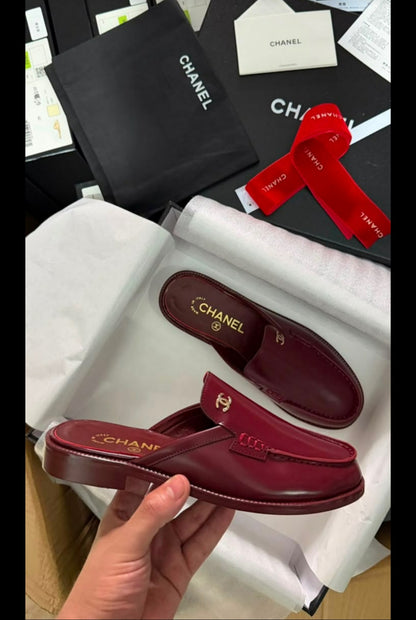 Mule Chic Chanel en Vrai Cuir